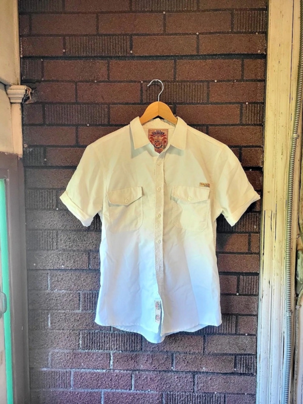 Tokyo Laundry Short Sleeve Work Shirt in White